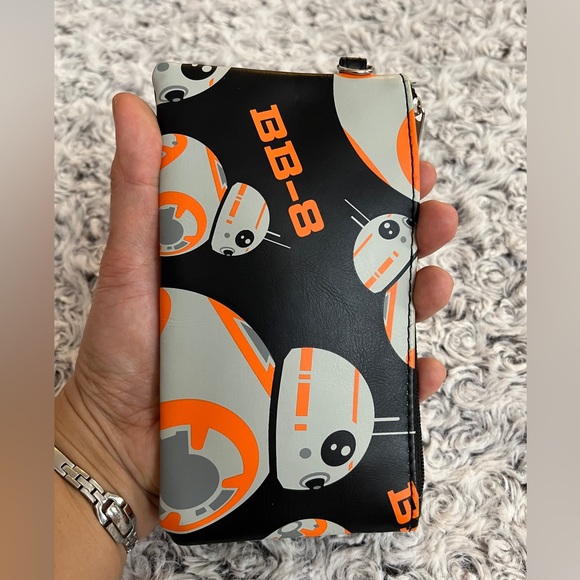 Star Wars BB-8 Robot Zippered Coin Purse Bag Case Droid Lucas Film Merch Kawaii - Picture 3 of 7